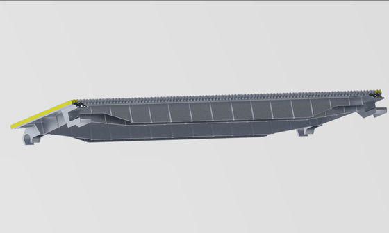 Type 1400 Escalator Step 400 Grey Aluminum Pallet With 2 Sides Yellow Demarcation Line