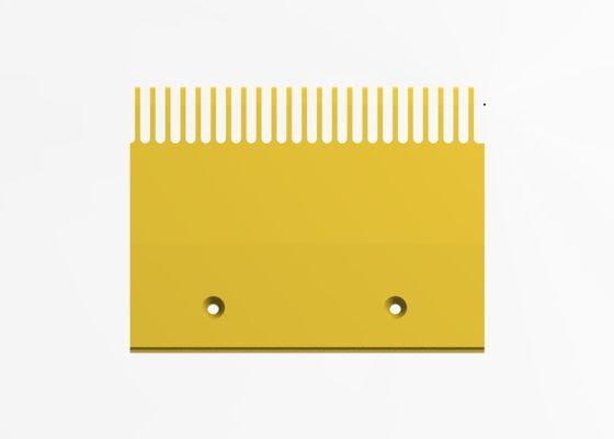 OEM Yellow Powder Coated Escalator Floor Plate Pitch 8.466 Aluminum Moving Walk Comb