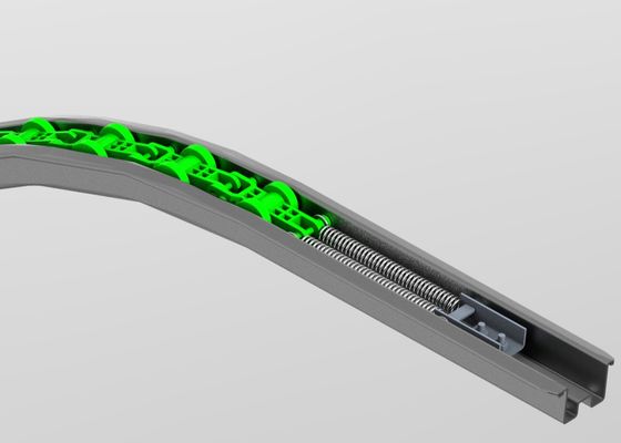 Escalator Handrail Guide Track - Roller Chain Newel , St. St. Profile , Plastic Roller Chain
